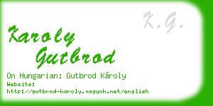 karoly gutbrod business card