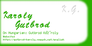 karoly gutbrod business card